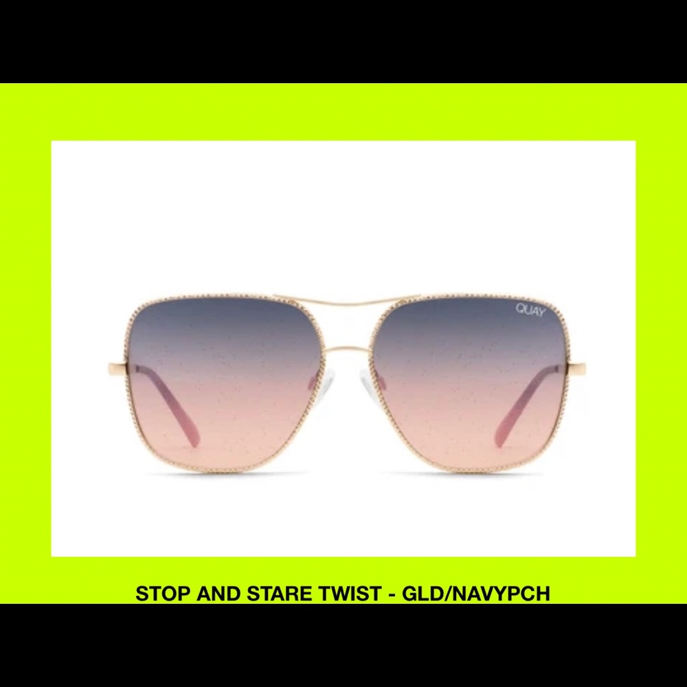 Quay x Chrissy Stop & Stare Twist Sunglasses Gold - Picture 6 of 6
